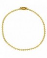 Thin 2.3mm 14k Yellow Gold Plated Military Style Ball Chain Bracelet + Microfiber Jewelry Polishing Cloth - CF11UMQ795N