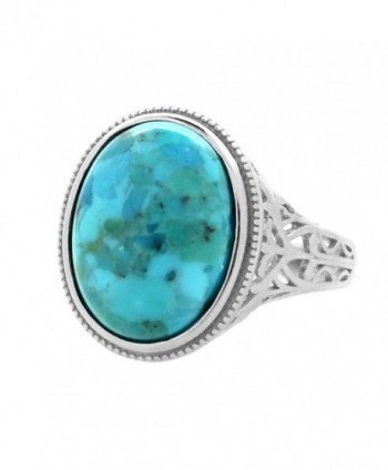 Sterling Genuine Turquoise Cocktail Vintage in Women's Statement Rings