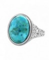 Sterling Genuine Turquoise Cocktail Vintage in Women's Statement Rings
