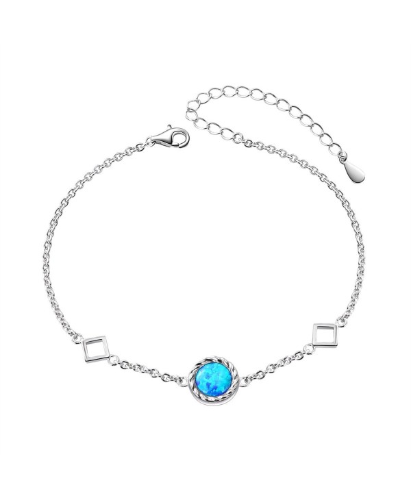 You Are the Only One in My Heart Sterling Silver Created Opal Necklace and Bracelet for Women - CS186TGIA65
