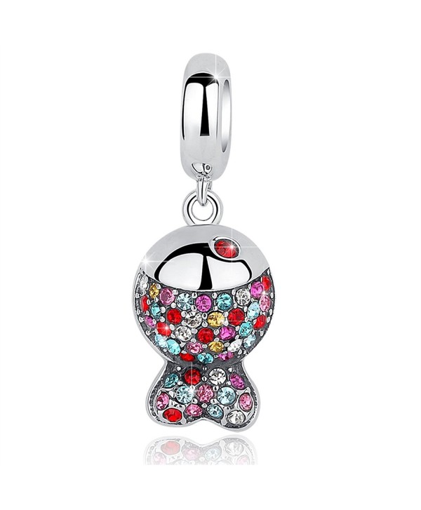 BAMOER Sterling Pendant Sparkling Zirconia - Colorful Fish - CY187R0ST76