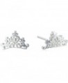 Disney Princess Crown Post Stud Earrings - Silver - CZ11VS89QRD