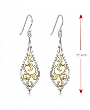 Sterling Filigree Earrings Sensitive Renaissance in Women's Drop & Dangle Earrings