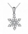 Coolsome Snowflake Necklace Sparking Zirconia - White - CT129QKC0IB
