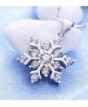 Coolsome Snowflake Necklace Sparking Zirconia in Women's Pendants