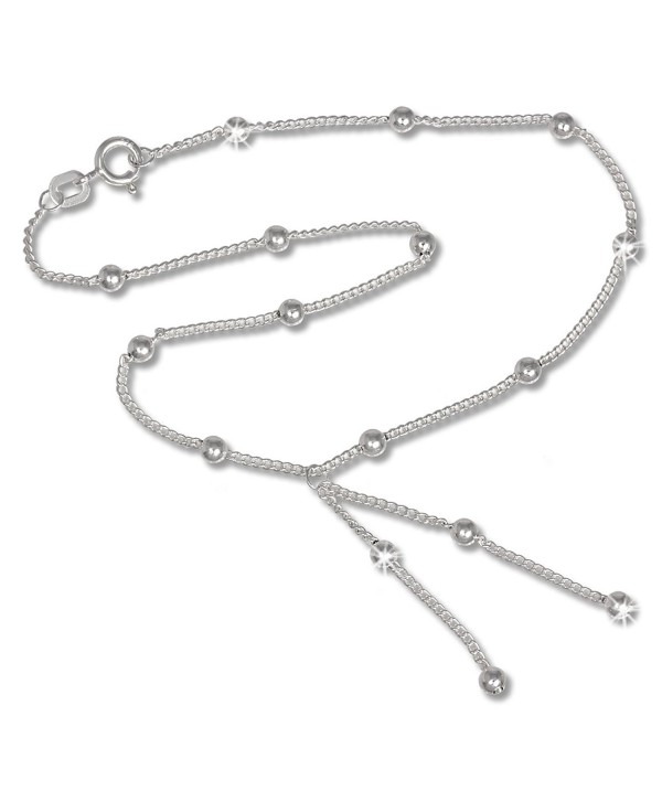 SilberDream anklet silverballs- 9.8 inch 925 Sterling Silver SDF013 - C9119YUS16T