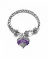 Purple Bracelet Silver Lobster Crystal in Women's Link Bracelets