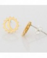 LAONATO Plated Brass Moon Earrings