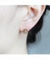 LAONATO Plated Brass Moon Earrings in Women's Stud Earrings
