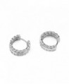 Sterling Silver Zirconia Decorative Earrings in Women's Hoop Earrings