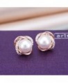 Plated Earrings Golden Simulated Jewelry in Women's Ball Earrings