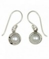 NOVICA Cultured Freshwater Pearl and Sterling Silver Bridal Dangle Earrings- 'Full Moon' - CO11G3W3AN9