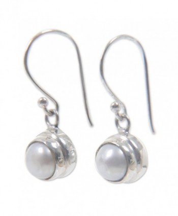 NOVICA Cultured Freshwater Sterling Earrings in Women's Drop & Dangle Earrings