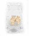 Goldtone Tone Nugget Stud Earrings