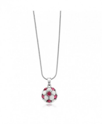 Stunning White Soccer Crystals Pendant