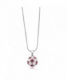 Stunning White Soccer Crystals Pendant