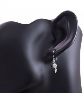 Sterling Silver Dolphin Porpose Earrings in Women's Drop & Dangle Earrings