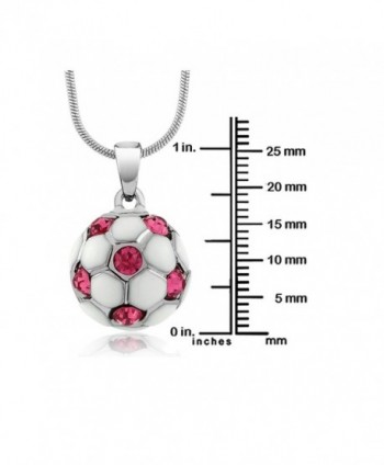 Stunning White Soccer Crystals Pendant in Women's Pendants