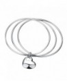 Ginalee Women's 3 Circles Silver Bracelet Cuff Bangle - CI12MZ21GYL
