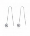 Spiritlele Elegant Threader Dangling Earrings - silver - C3184ZGZ5RO