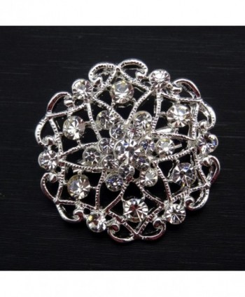 Silver Crystals Brooches Floriated Bouquet in Women's Brooches & Pins