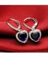 EleQueen Sterling Zirconia Leverback Earrings in Women's Drop & Dangle Earrings