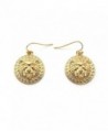 Celebrity Style Lion Head Charm Hook Earrings - Gold-Tone - CX11DGM84RH