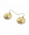 Celebrity Style Charm Earrings Gold Tone