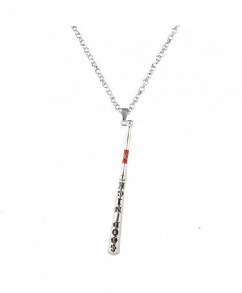 Lureme Fashion Baseball Stick Good Night Pendant Necklace (nl005611) - Silver - CE184SZ98OG