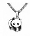 Panda Bear Pendant Necklace in Black Gift Box - CC12JE0EUDB