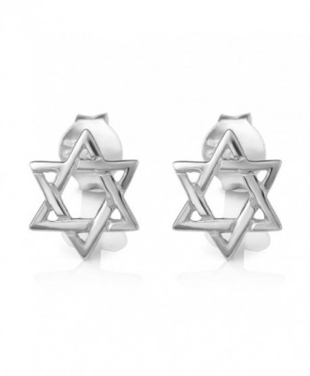 Sterling Silver Hexagram Geometric Earrings