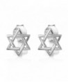 Sterling Silver Hexagram Geometric Earrings