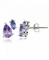 Sterling Amethyst Tanzanite Friendship Earrings