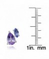 Sterling Amethyst Tanzanite Friendship Earrings in Women's Stud Earrings