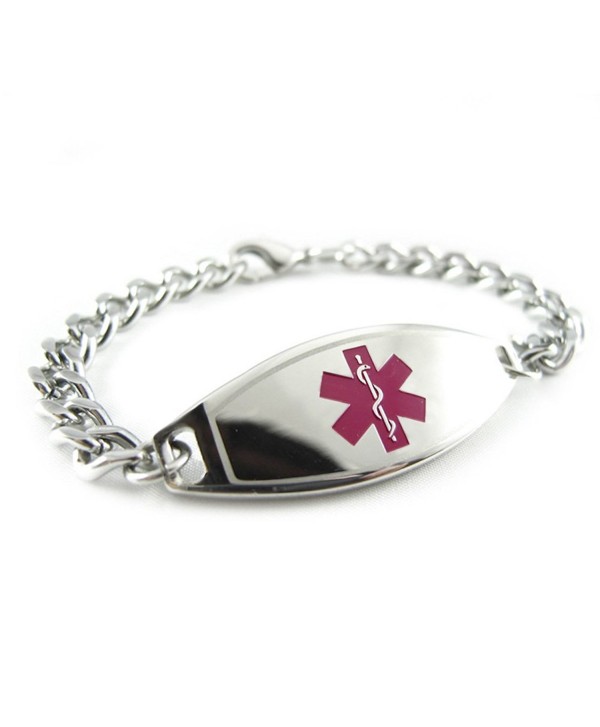 MyIDDr - Pre-Engraved & Customized Coumadin Medical Bracelet- Purple - CU119I6R0RP