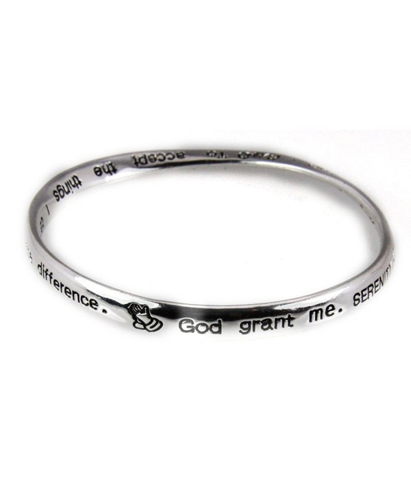 4030645 Serenity Prayer Twisted Bangle Bracelet 12 Step AA God Grant Me Christian Religious Al Anon - CP11C1OVR57