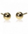 Gold Round Yellow Ball Earrings