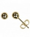 Gold Round Yellow Ball Earrings in Women's Stud Earrings