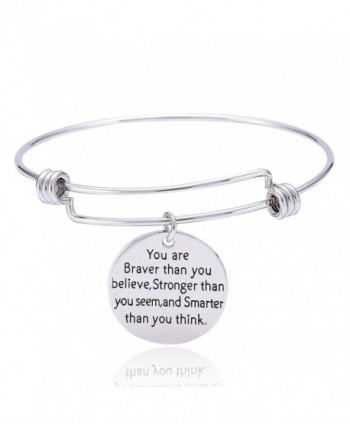 Stronger Smarter Inspirational Bracelet Expandable in Women's Bangle Bracelets