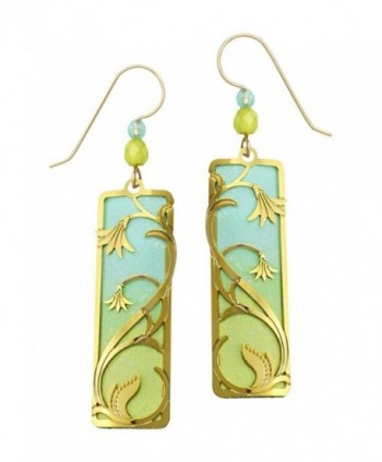 Adajio by Sienna Sky Pale Aqua Soft Lime Column with Overlay Earrings 7574 - CZ11FQOXTF5