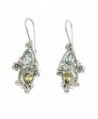 NOVICA Multi-Gem Blue Topaz .925 Sterling Silver Dangle Earrings 'Plumeria Dew' - C312E2XEYRH