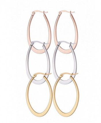 Stainless Teardrop Stainlees Regetta Jewelry in Women's Hoop Earrings