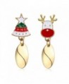 WIBERN Shining Christmas Reindeer Earrings - Yellow gold - CW1887U7L9G