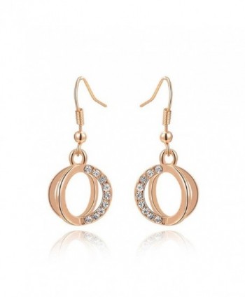 Mothers Valentine Plated Dangle Earrings - rose gold plated - C017AZ77HTW