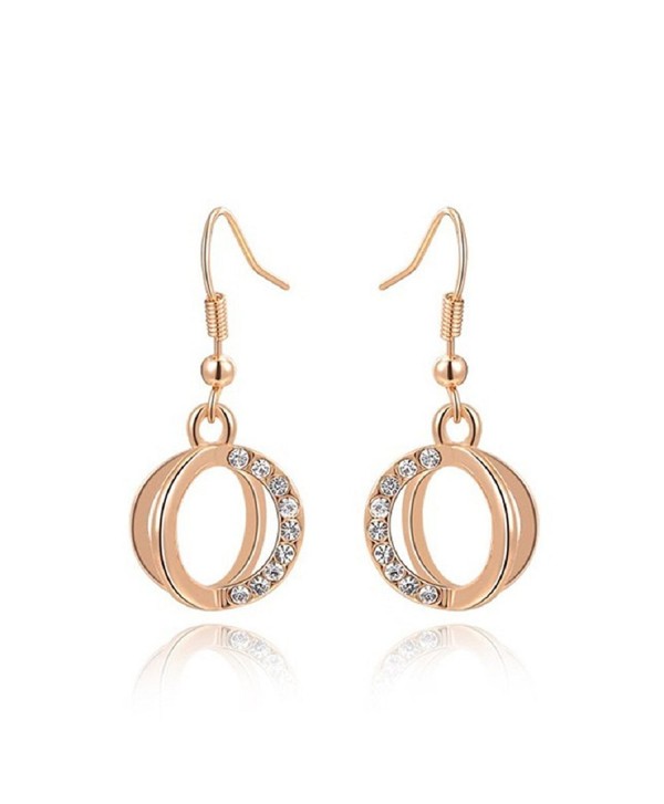 Mothers Valentine Plated Dangle Earrings - rose gold plated - C017AZ77HTW