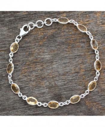 NOVICA Citrine Sterling Bracelet Romantic in Women's Tennis Bracelets