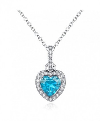 Simulated Aquamarine Birthstone Girlfriend Anniversary - March-Created Aquamarine - CY12NGG39LE