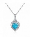 Simulated Aquamarine Birthstone Girlfriend Anniversary - March-Created Aquamarine - CY12NGG39LE