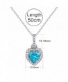 Simulated Aquamarine Birthstone Girlfriend Anniversary in Women's Pendants