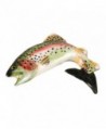 Creative Pewter Designs- Pewter Rainbow Trout Leaping Left Handcrafted Freshwater Fish Lapel Pin Brooch- F003 - CN1233P1FIB